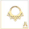 Anello a scatto Titanio F136 PVD Oro Indi V1