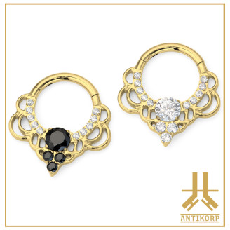 Anillo clicker Titanio F136 PVD Oro Indi V2
