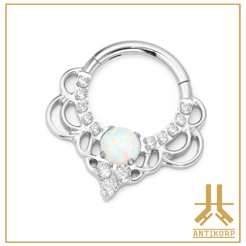 F136 Indi V2 Opal Anillo Clicker Titanio