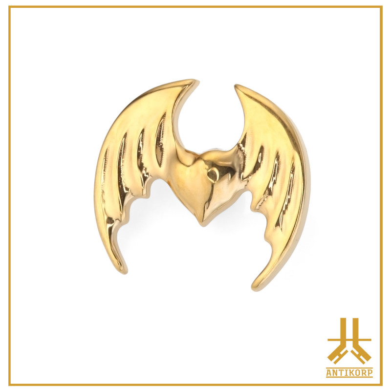 Titanio F136 PVD Oro Punta corazón de murciélago