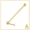 Barbell Indus Titanio F136 PVD Oro Flix Lab