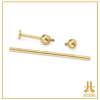 Barbell Indus Titanio F136 PVD Oro Flix Lab
