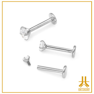Labret Titanium F136 Strass interno graffiato
