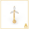Microbanana Titanio F136 PVD Oro Clusty Trinity