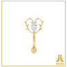 Microbanana Titanio F136 PVD Oro Clusty HeartDeco