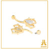 Microbanana Titanio F136 PVD Oro Clusty HeartDeco