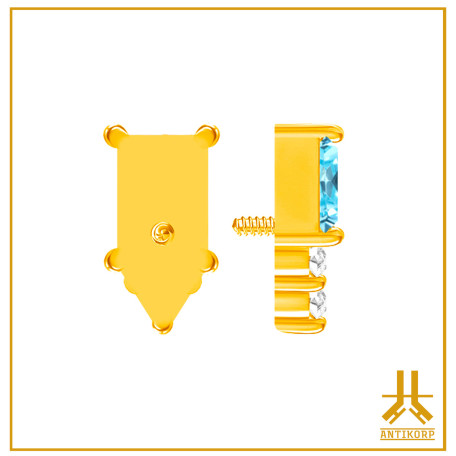 Titanium End F136 PVD Gold Nayade V17