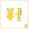 Titanium End F136 PVD Gold Nayade V17