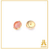 Titanium End F136 PVD Gold Cabochon Open Gap Natural Stone