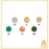 Titanium End F136 PVD Gold Cabochon Open Gap Natural Stone
