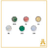 Tappo terminale in titanio F136 Cabochon Gap Ouvert V3 Pierre Naturelle