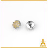 Tappo terminale in titanio F136 Cabochon Gap Ouvert V3 Pierre Naturelle
