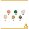 Titanium End F136 PVD Gold Cabochon Open Gap V3 Natural Stone
