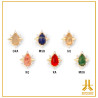 Punta de titanio F136 PVD Gold Ezara Natural Stone