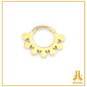 Anello a scatto Titanio F136 PVD Oro Radianza V4