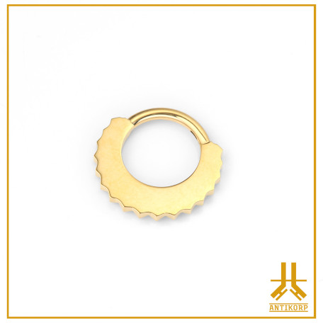 Anello a scatto Titanio F136 PVD Oro Citedor