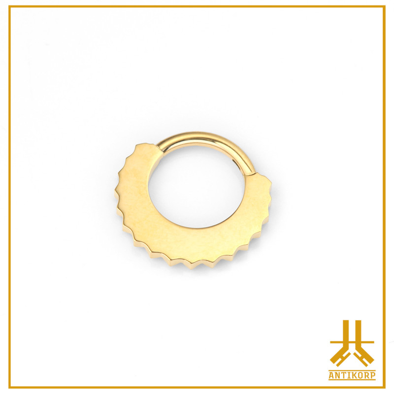 Anello a scatto Titanio F136 PVD Oro Citedor