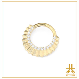 Anello a scatto Titanio F136 PVD Oro Citedor