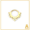 Anello a scatto Titanio F136 PVD Oro Indi V3