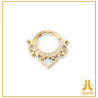 Anello a scatto Titanio F136 PVD Oro Indi V3