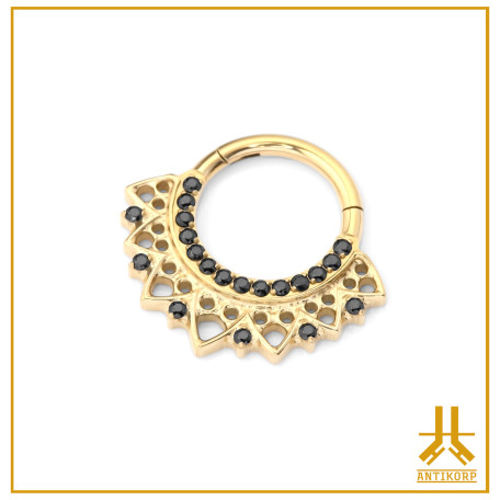 Clicker Ring Titanium F136 PVD Gold Indi V4