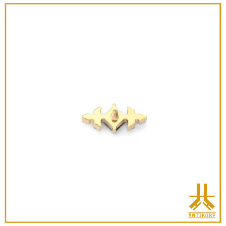 Titanium End F136 PVD Gold Shiny Square V6