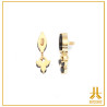 Titanium End F136 PVD Gold Marquise Dangle Trinity