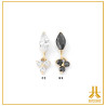 Titanium End F136 PVD Gold Marquise Dangle Trinity