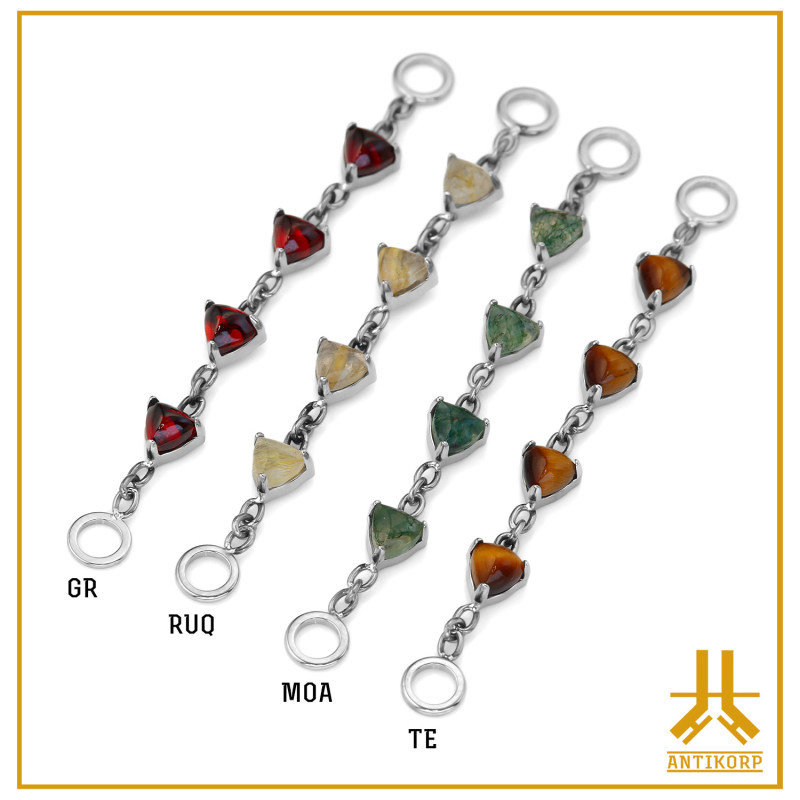 Titanium Chain F136 V2 Natural Stone Cabochons