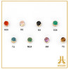 Titanium End F136 PVD Gold Open Cabochon Natural Stone