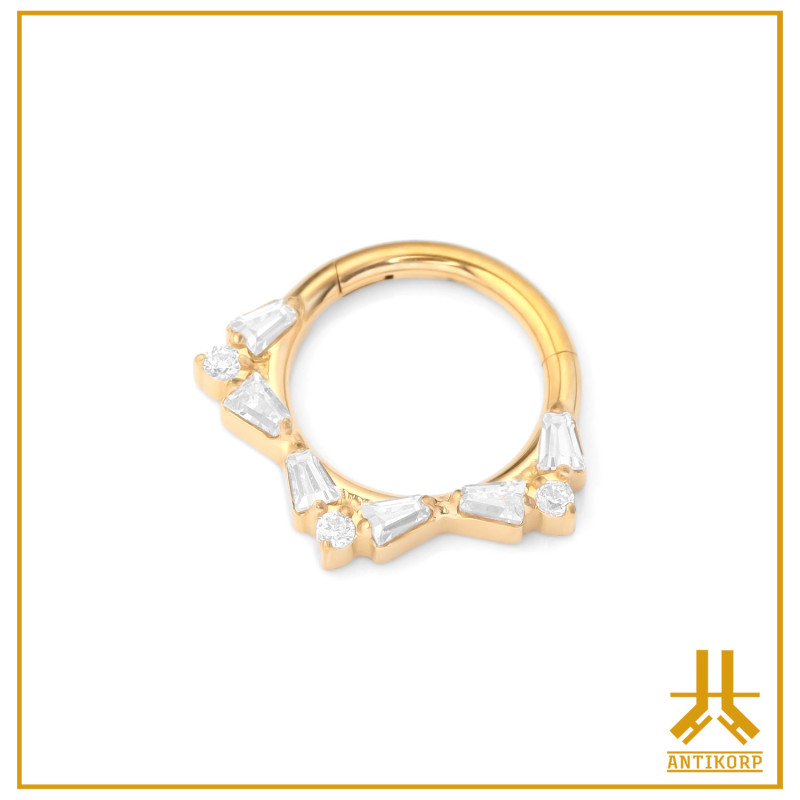 Clicker ring Titanium F136 PVD Gold Hestia V5