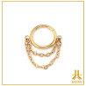 Clicker Ring Titanium F136 PVD Gold Chainy V11