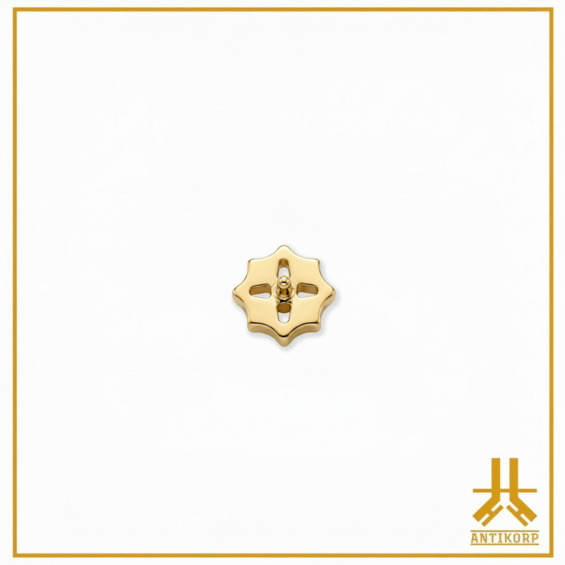 Titanium End F136 PVD Gold Marquises Insignia