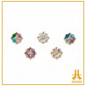 Titanium End F136 PVD Gold Marquises Insignia
