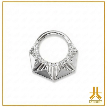 Clicker Ring Titanium F136 Radial Star V2