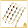 Catena in titanio F136 PVD Oro Cabochons by Natural Stones