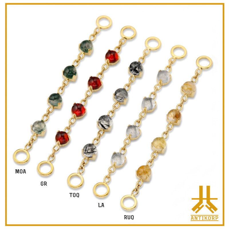Triple Cabochon Titane Opale Strass