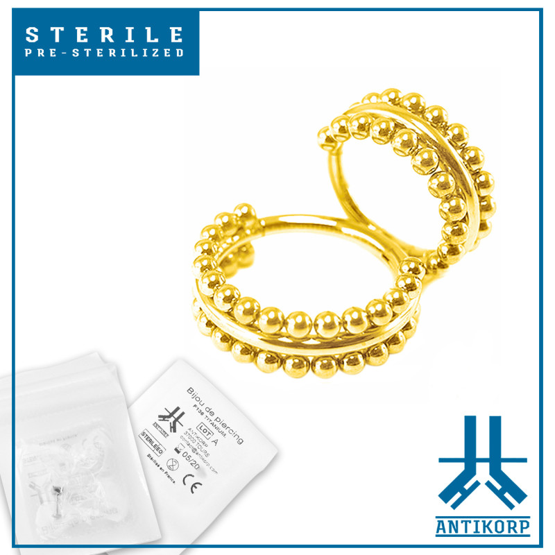 Cliball Titanium Gold Anello Sterile Clicker