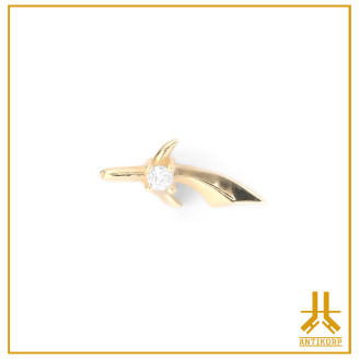 Punta di pugnale in strass d'oro 14K Threadless