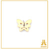 Punta de mariposa con strass de oro de 14 quilates sin hilos