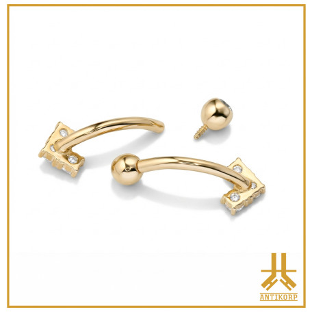 Nombril Or 14k HeartShaped