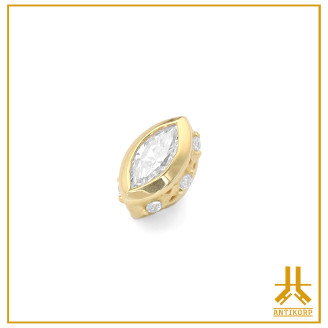 Swarovski 18K gold Diamanda head