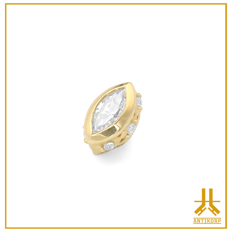 Cabeza Diamanda de Swarovski en oro de 18 quilates