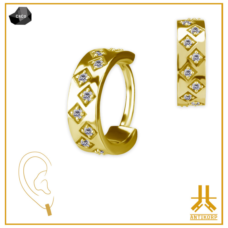 Anello 1.2 CoCr PVD con pavé d'oro