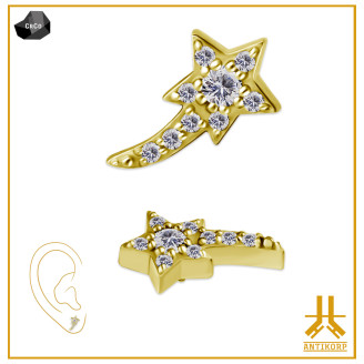 CoCr PVD Gold Stellar Strass tip (0.8 internal)