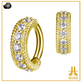 Anneau Nombril CoCr Swarovski Lys