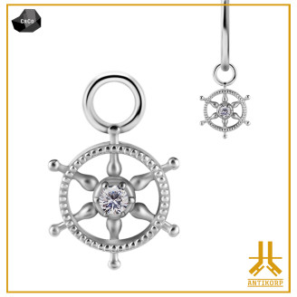 Colgante Charms 1.2mm - Boat Wheel n14 CoCr