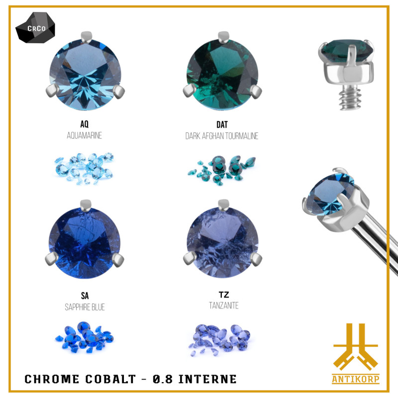 Pétale Trinity Titane F136 interne Swarovski