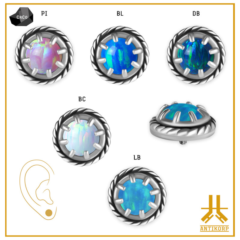 Pétale Trinity Titane F136 interne Swarovski