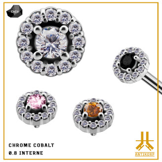 Pétale Trinity Titane F136 interne Swarovski